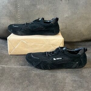 DBECK Women's Black Mesh‎ & Suede Low-Top Sneakers Size 8 EUC Casual